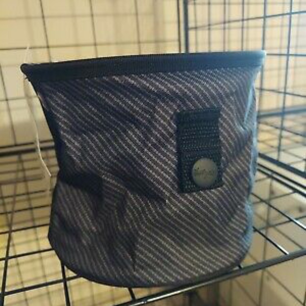 Thirty One Oh Snap Bin Like New in Black Twill Stripe Fabric